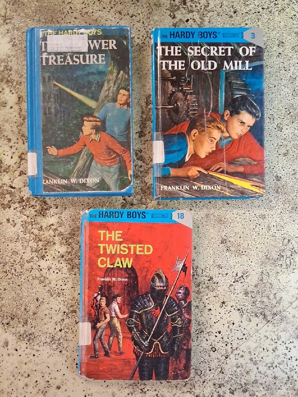Vintage Hardy Boys Mystery Set Of 3 Tower Treasure Secret Old Mill Twisted Claw